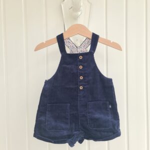 Jardinera short cotele azul