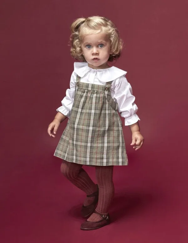 Vestido escocés gris