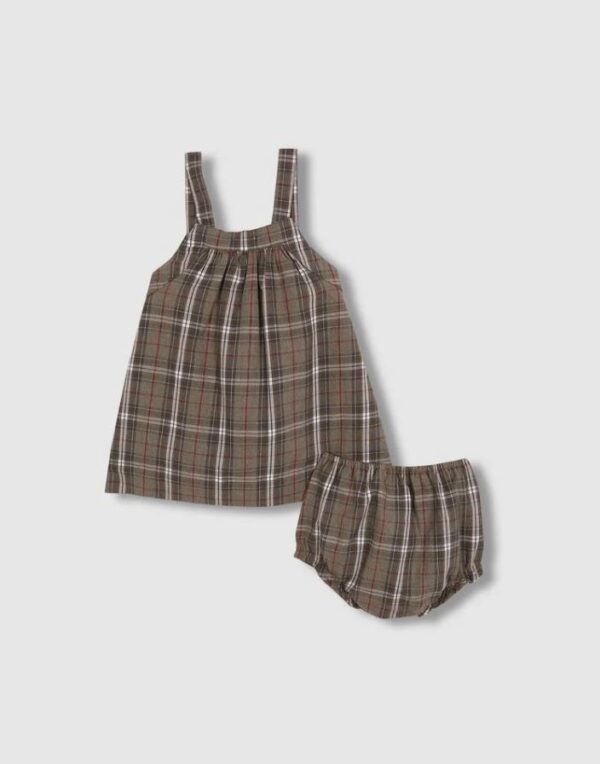 Vestido escocés gris - Imagen 3