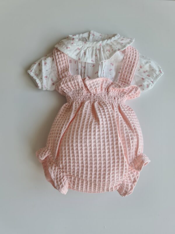 Conjunto dos piezas florcitas rosado - Imagen 2