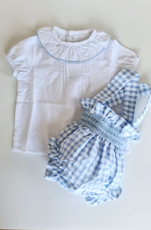 Conjunto vicky dos piezas celeste