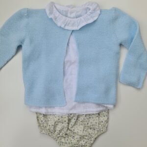 Conjunto tres piezas celeste