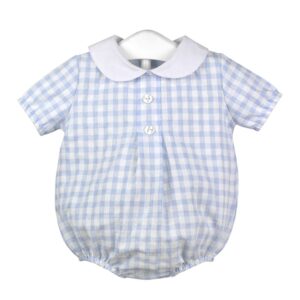 pelele-bebe vichy celeste Ranita vichy celeste